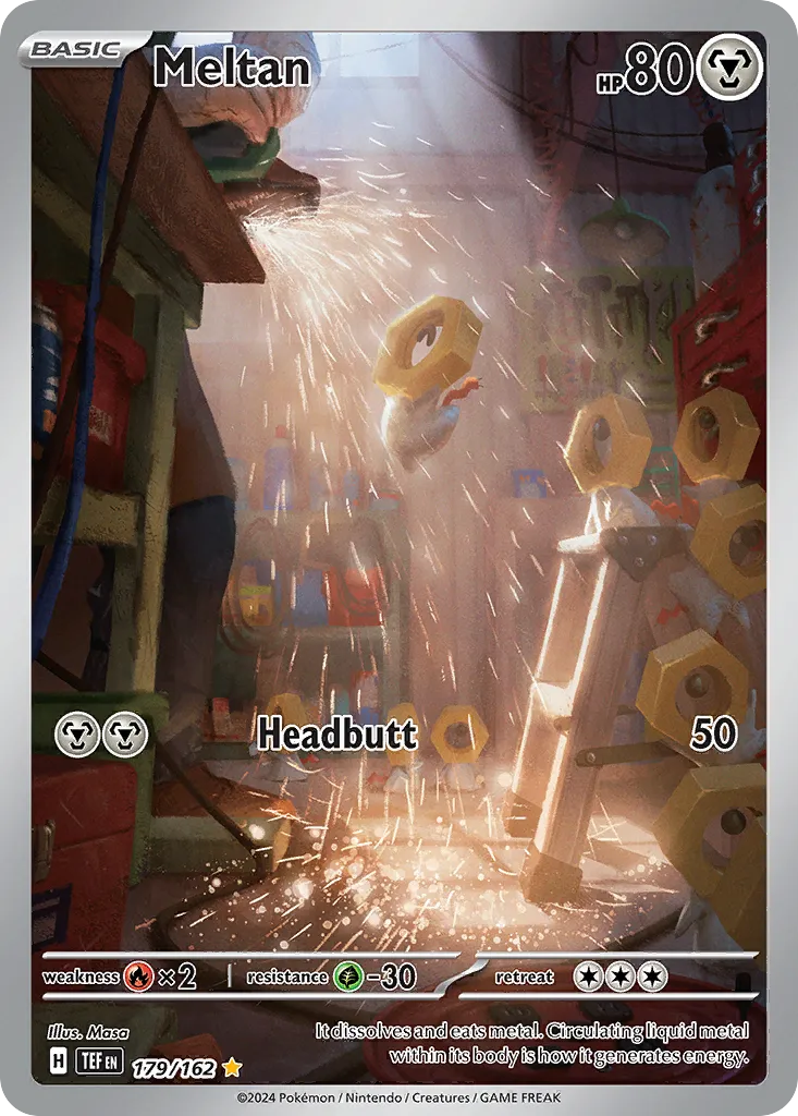 2024 Temporal Forces Meltan #179/162 Illustration Rare card image