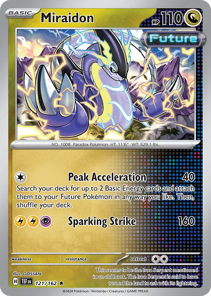 2024 Temporal Forces Miraidon #121/162 Rare card image