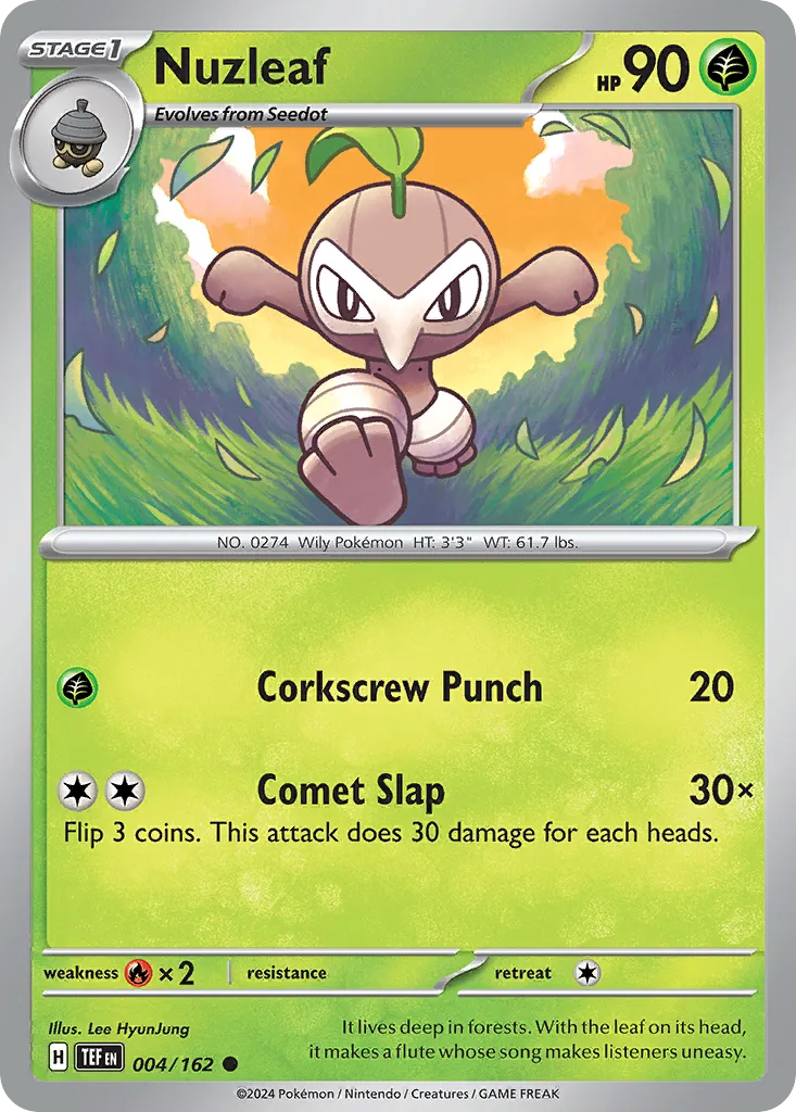2024 Temporal Forces Nuzleaf Common #004/162 Common card image
