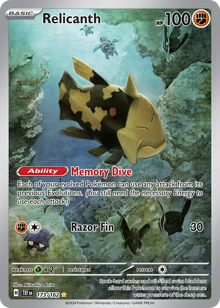 2024 Temporal Forces Relicanth #173/162 Illustration Rare card image
