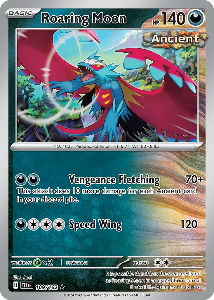 2024 Temporal Forces Roaring Moon Rare #109/162 Rare card image