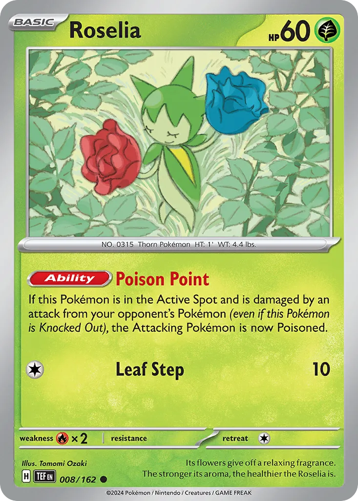 2024 Temporal Forces Roselia Common #008/162 Common card image