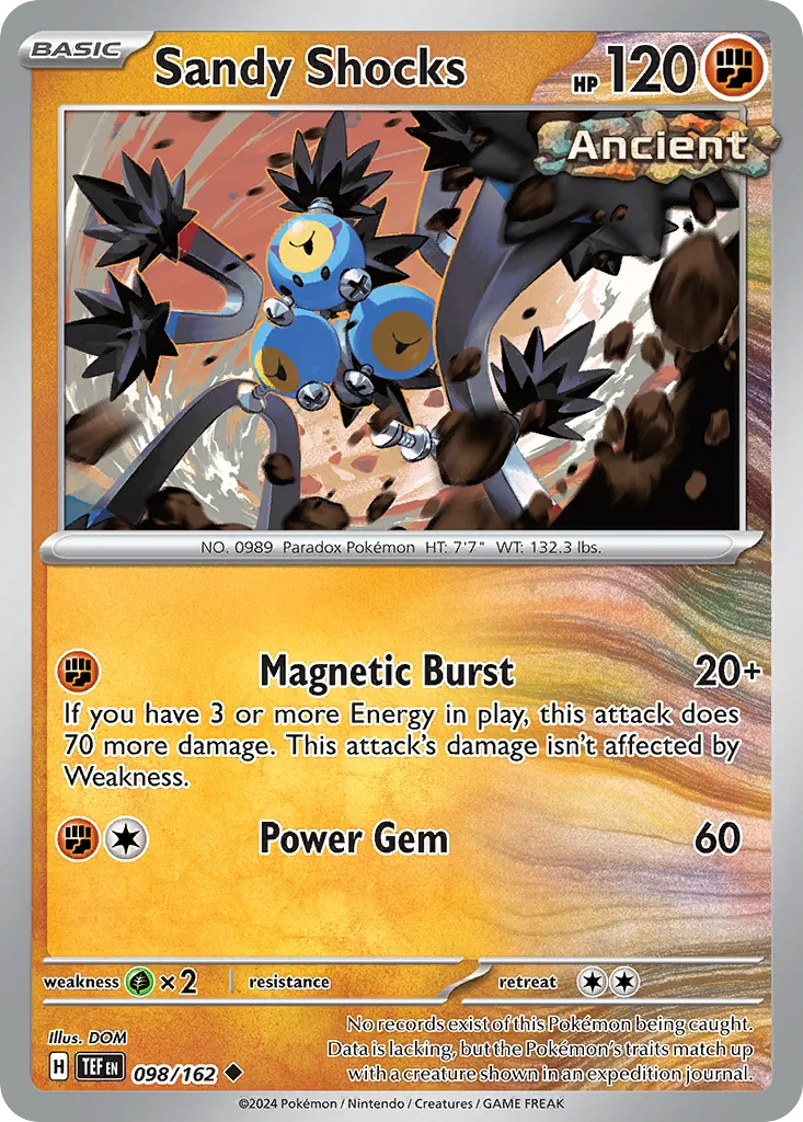 2024 Temporal Forces Sandy Shocks Uncommon #098/162 Uncommon card image