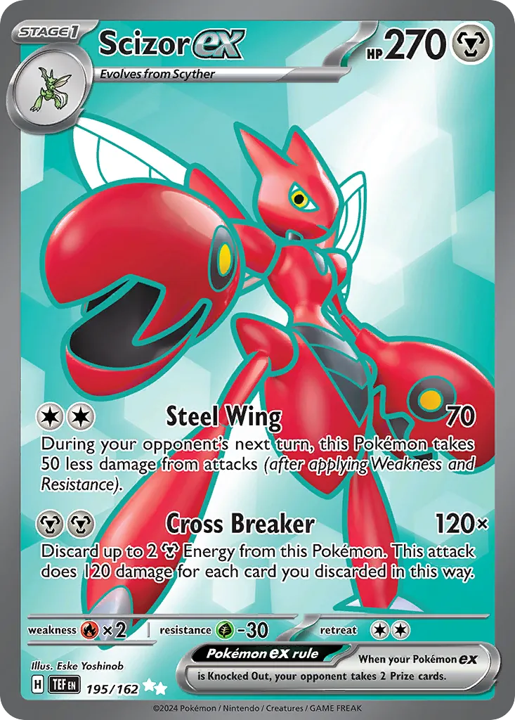 2024 Temporal Forces Scizor ex #195/162 Ultra Rare card image