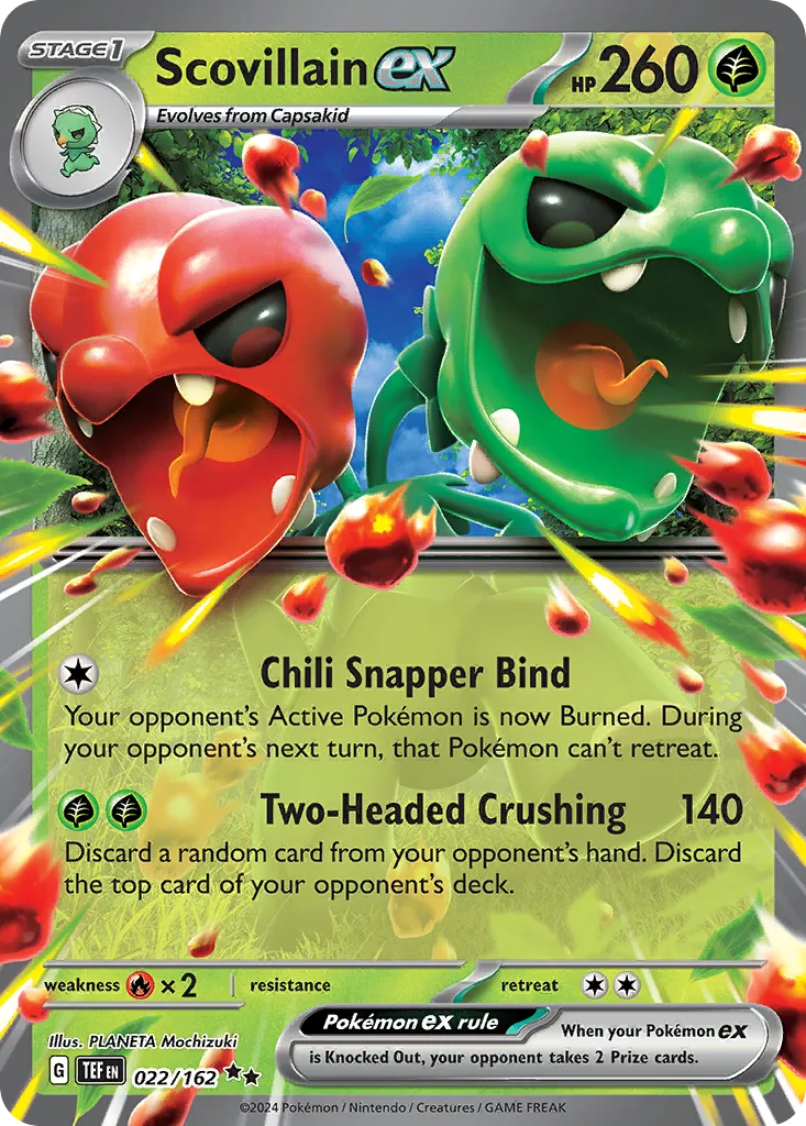 2024 Temporal Forces Scovillain ex #022/162 Double Rare card image
