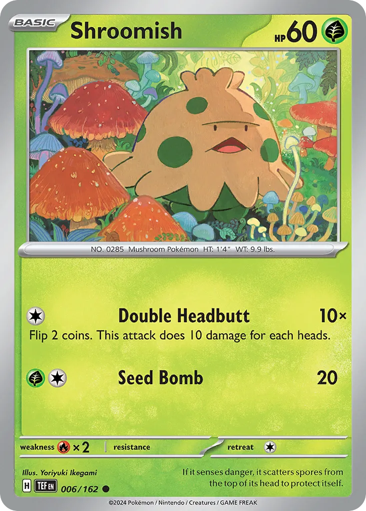 2024 Temporal Forces Shroomish #006/162 Common card image