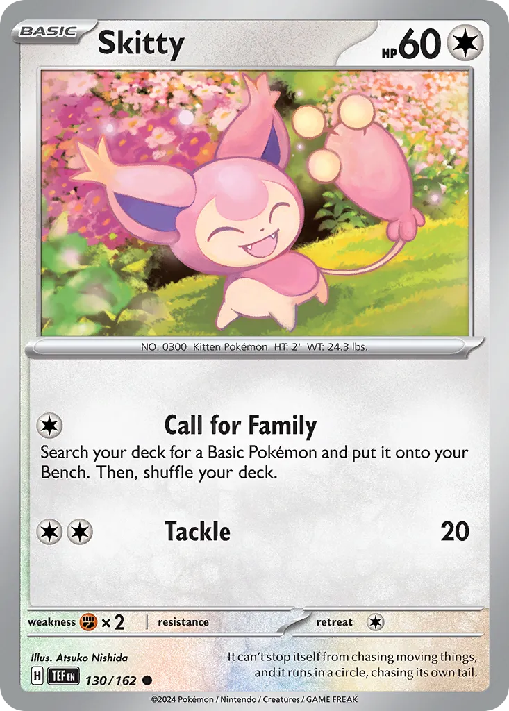 2024 Temporal Forces Skitty Common #130/162 Common card image