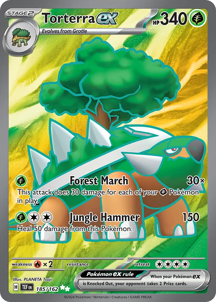 2024 Temporal Forces Torterra ex #012/162 Double Rare card image