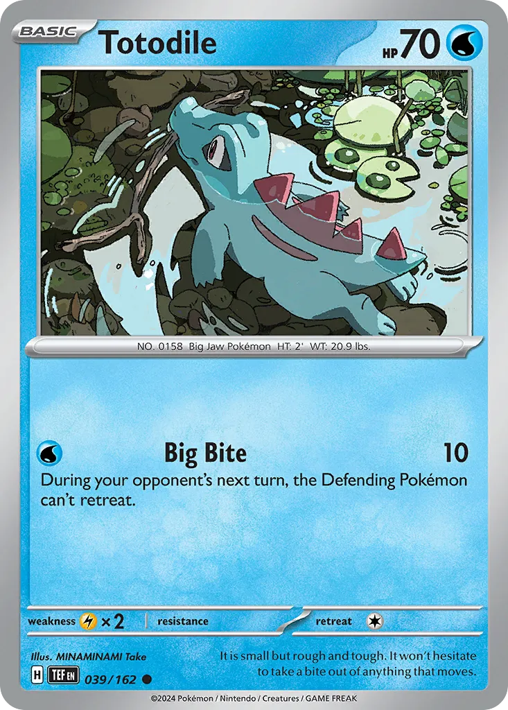 2024 Temporal Forces Totodile Common #039/162 Common card image