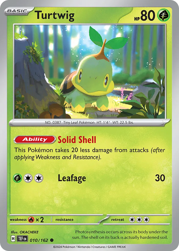 2024 Temporal Forces Turtwig Common #010/162 Common card image