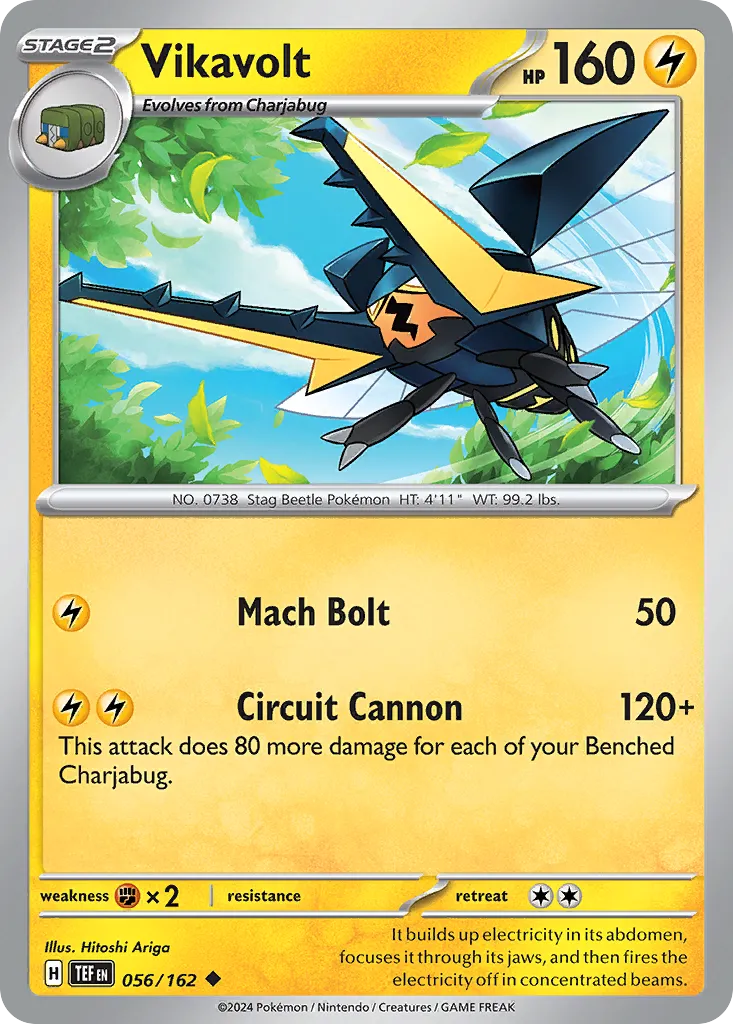 2024 Temporal Forces Vikavolt Uncommon #056/162 Uncommon card image