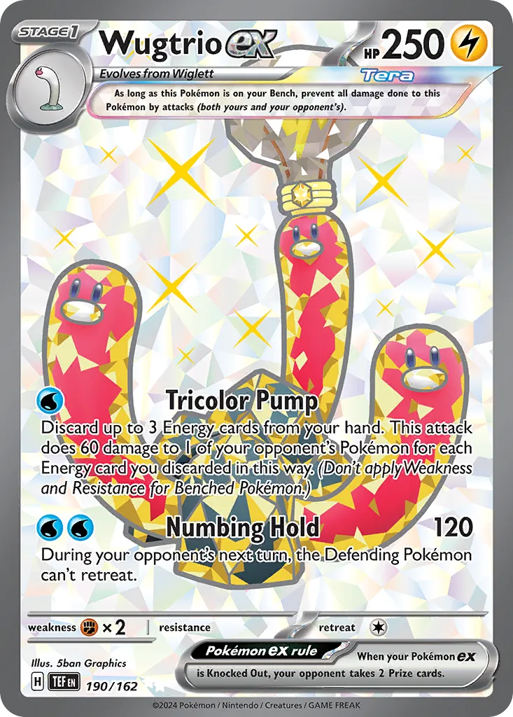 2024 Temporal Forces Wugtrio ex #060/162 Double Rare card image