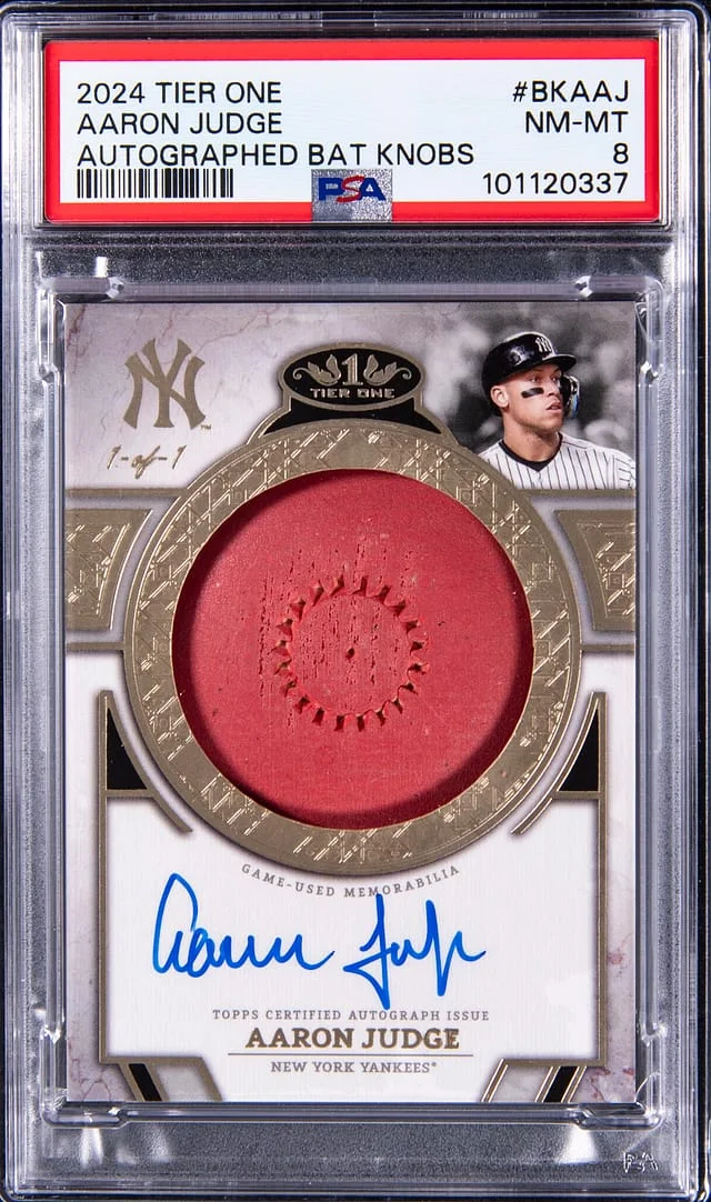2024 Topps Aaron Judge Tier One Autographed Bat Knobs #BKA-AJ card image