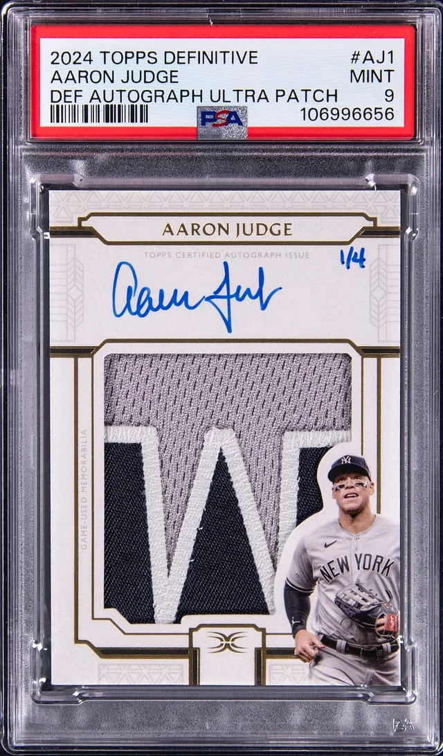 2024 Topps Aaron Judge Definitive Autograph Ultra Patch #DAUPC-AJ1 card image