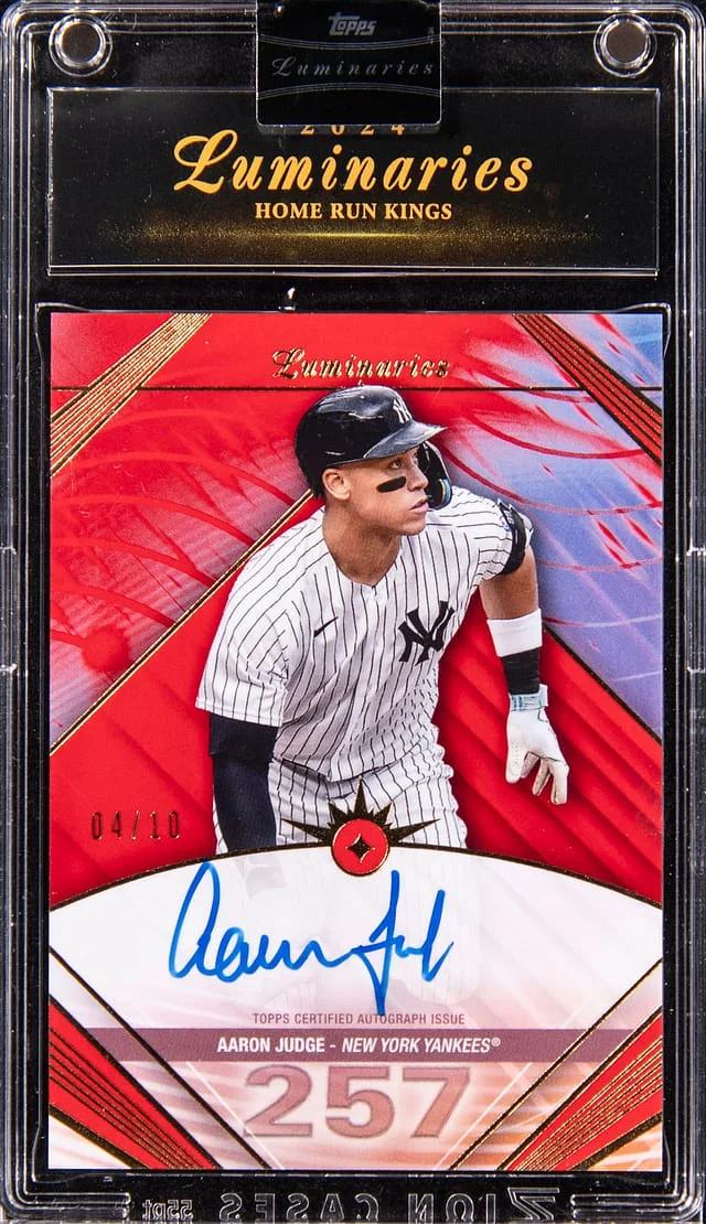 2024 Topps Aaron Judge Luminaries Home Run Kings Autograph #HRK-AJ card image