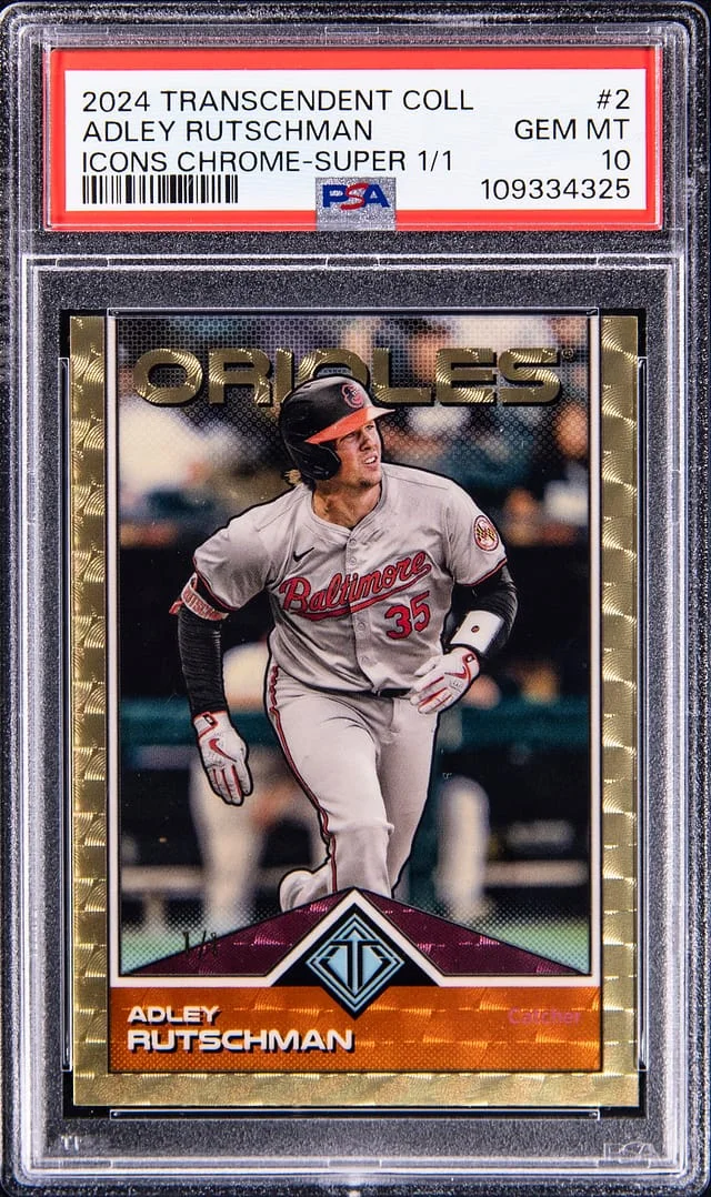 2024 Topps Adley Rutschman Transcendent Collection Icons Chrome SuperFractor #2 card image