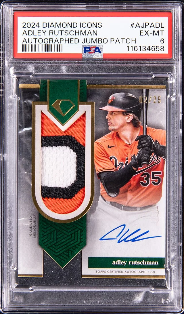 2024 Topps Adley Rutschman Diamond Icons Autographed Jumbo Patch #AJPADL card image