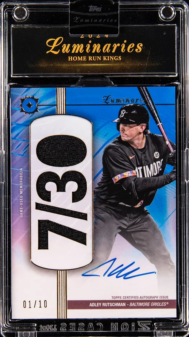 2024 Topps Adley Rutschman Luminaries Home Run Kings Autographed Relic #HRKAR-ARZ card image