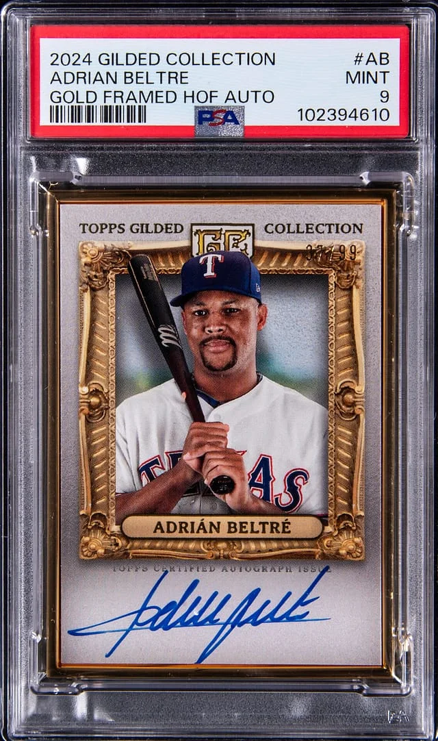 2024 Topps Adrian Beltre Gilded Collection Gold Framed HOF Autograph #AB card image