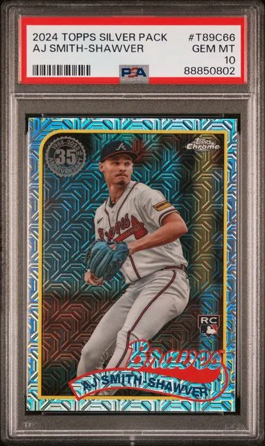 2024 Topps AJ Smith-Shawver Silver Pack 1989 Chrome Promo #T89C66 card image