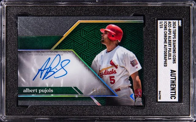 2024 Topps Albert Pujols Diamond Icons Chrome Autographed #ACC-APU card image
