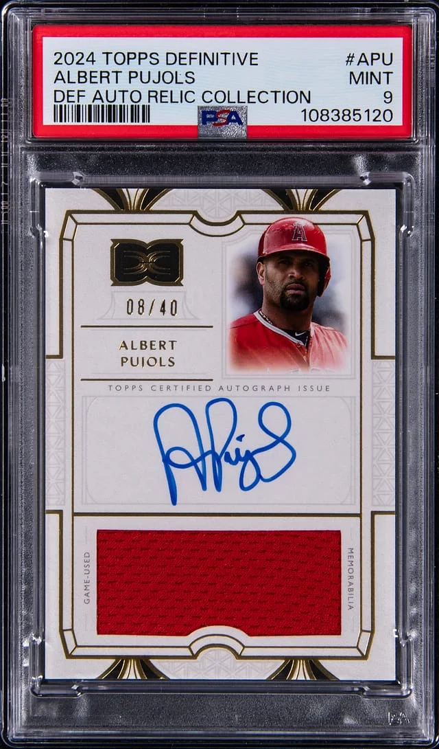 2024 Topps Albert Pujols Definitive Collection Definitive Autograph Relic Collection #DARC-APU card image