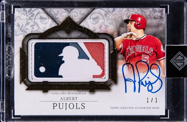2024 Topps Albert Pujols Transcendent Collection MLB Logo Patch #MLBAP-AP card image