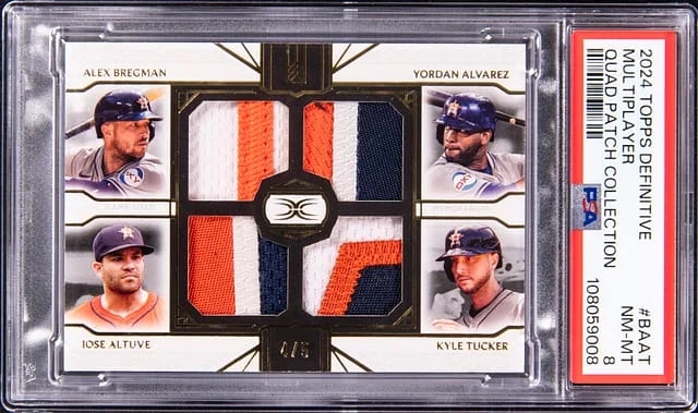 2024 Topps Alex Bregman/Yordan Alvarez/Jose Altuve/Kyle Tucker Definitive Quad Patch Collection #BAAT card image