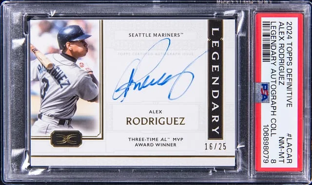 2024 Topps Alex Rodriguez Definitive Collection Legendary Autograph #LAC-AR card image