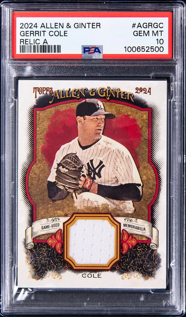 2024 Topps Allen & Ginter Gerritt Cole Relic A #AGR-GC card image