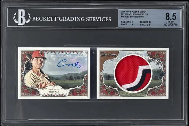 2024 Topps Allen & Ginter Shohei Ohtani Autograph Relic Booklet #ARBC-SO card image