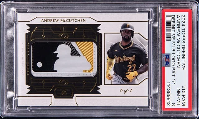2024 Topps Andrew McCutchen Game-Used Definitive Collection MLB Logo Patch #DLP-AM card image