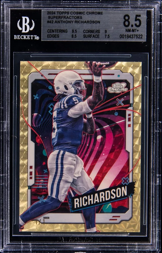 2024 Topps Anthony Richardson Cosmic Chrome SuperFractor #42 card image