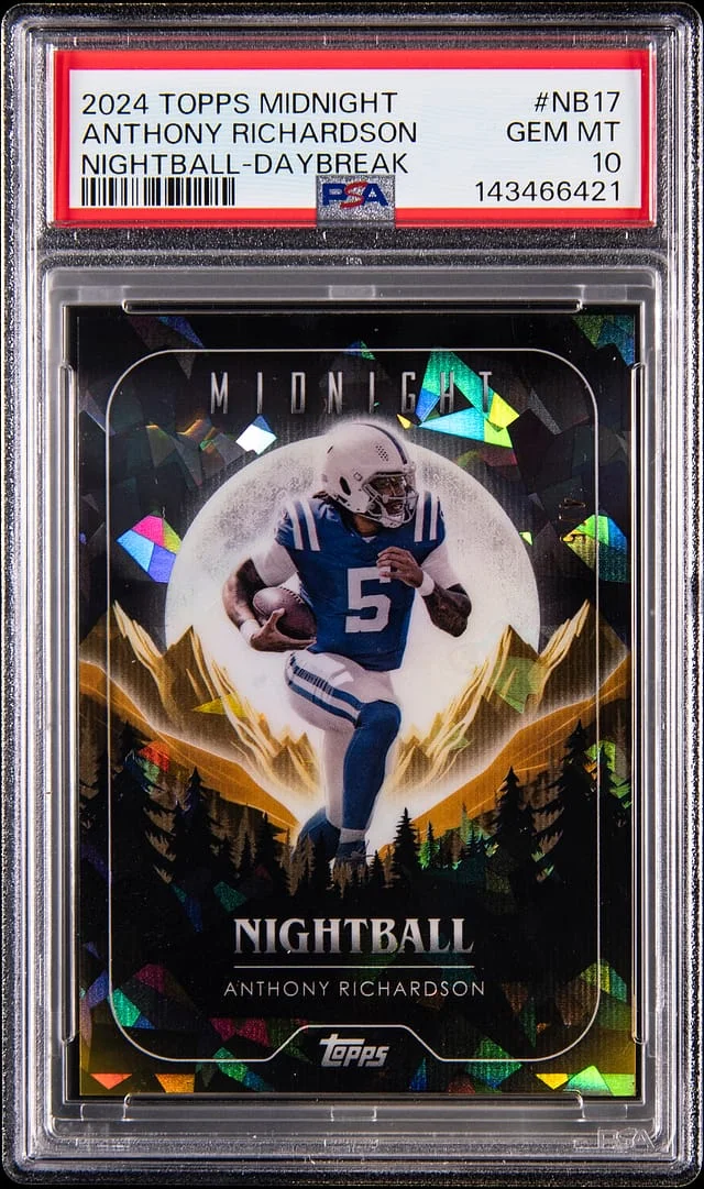 2024 Topps Anthony Richardson Midnight Nightball Daybreak #NB-17 card image
