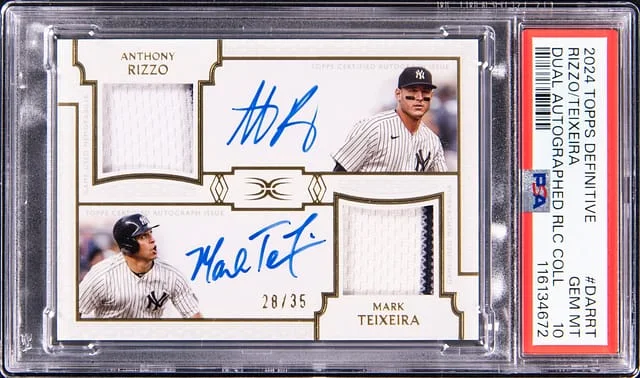 2024 Topps Anthony Rizzo/Mark Texeira Definitive Dual Autographed Relic Collection #DARRT card image