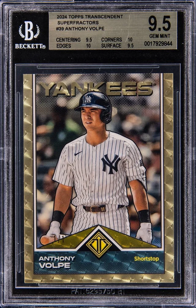 2024 Topps Anthony Volpe Transcendent Collection Icons SuperFractors #39 card image