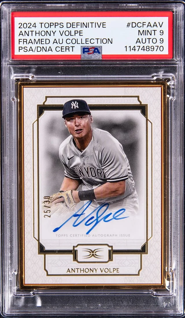 2024 Topps Anthony Volpe Definitive Framed Autograph Collection #DCFA-AV card image