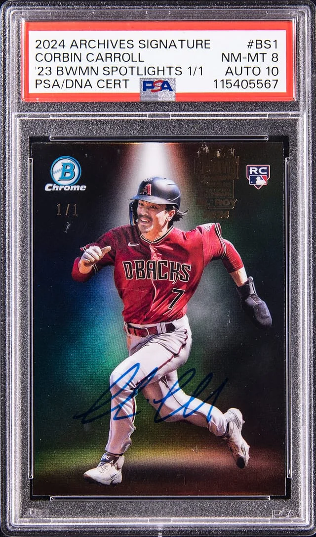 2024 Topps Archives Corbin Carroll Signature '23 Bowman Spotlights #BS-1 card image