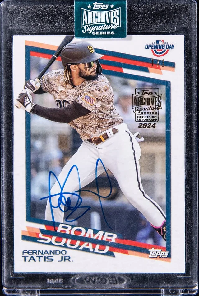2024 Topps Archives Signature Series Fernando Tatis Jr. 22 Opening Day Bomb Squad #BS-14 card image