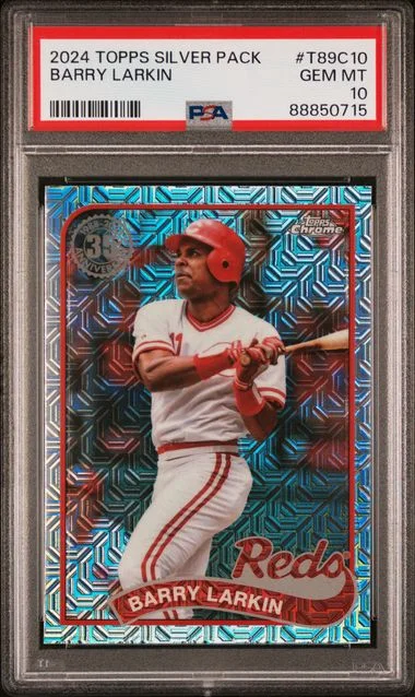 2024 Topps Barry Larkin Silver Pack 1989 Chrome Promo #T89C10 card image