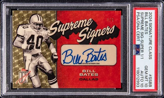 2024 Topps Bill Bates Signature Class Supreme Signatures SuperFractor #SS-BB card image