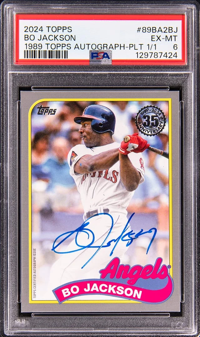 2024 Topps Bo Jackson 1989 Topps Autographs Platinum #89BA2-BJ card image