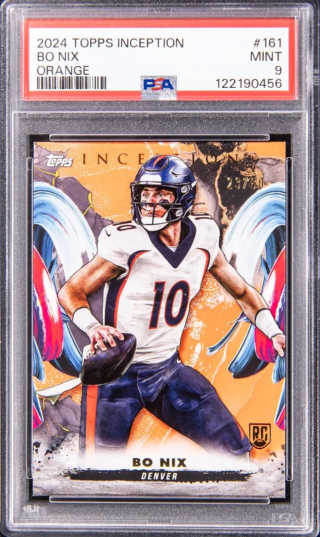 2024 Topps Bo Nix Inception Orange #161 card image