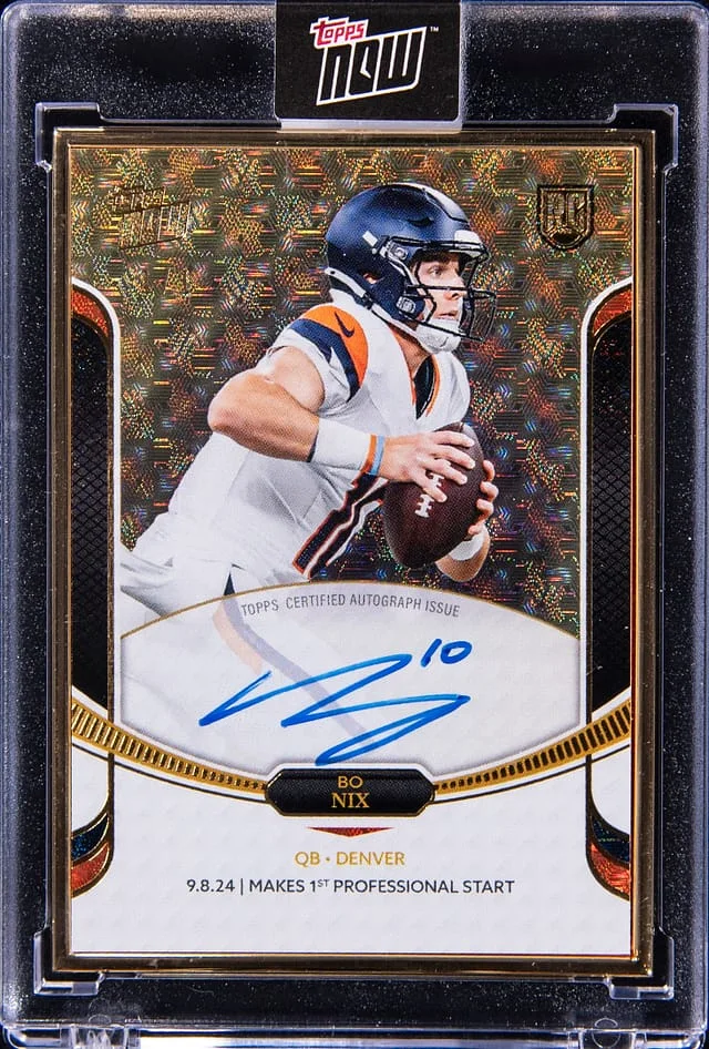 2024 Topps Bo Nix Campaign Autographs Hex Fractor #17-A card image