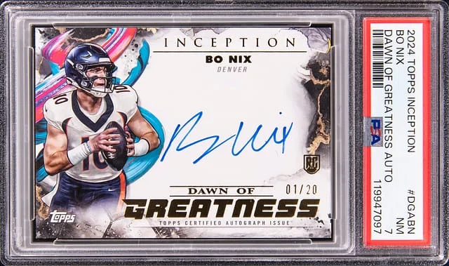 2024 Topps Bo Nix Inception Dawn of Greatness Autograph #DGA-BN card image