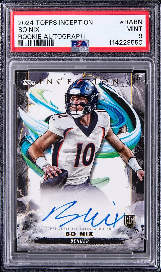 2024 Topps Bo Nix Inception Autograph Green #RA-BN card image