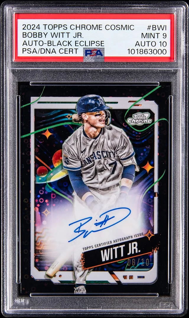 2024 Topps Bobby Witt Jr. Cosmic Chrome Autograph Black Eclipse #CCA-BWI card image
