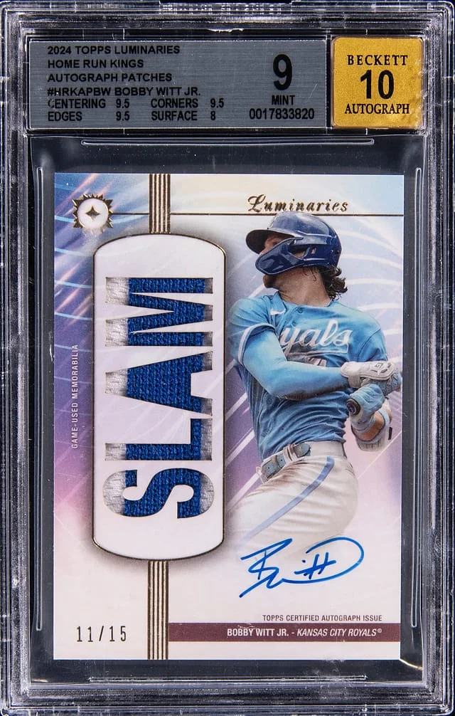 2024 Topps Bobby Witt Jr. Luminaries Home Run Kings Autograph Patches #HRKAP-BW card image