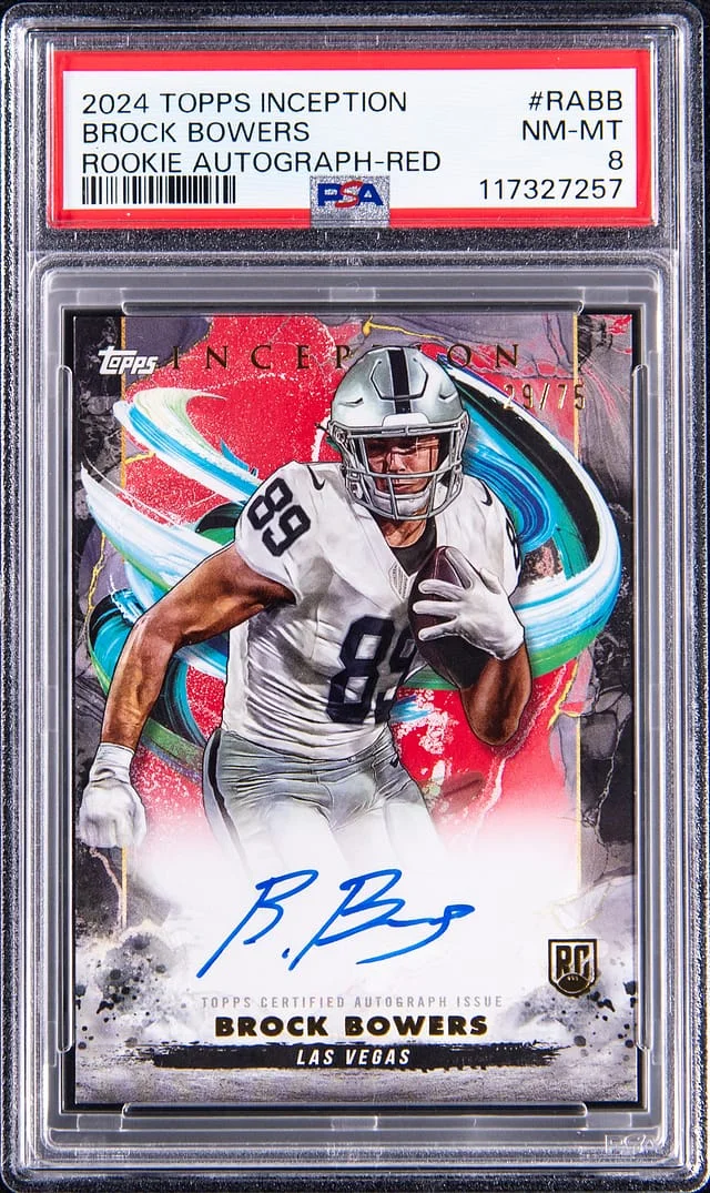 2024 Topps Brock Bowers Inception Autograph Red #RABB card image