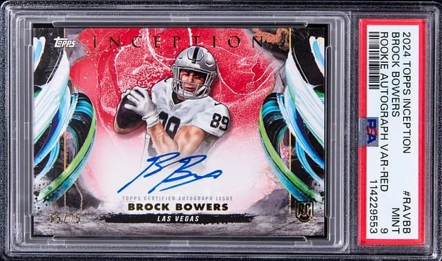 2024 Topps Brock Bowers Inception Autograph Variation Red #RAV-BB card image